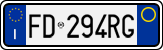 License plate of Italy, Cars (1994 year series)