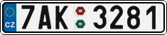 License plate of the Czech Republic, Cars (2001)