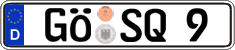 German license plate, Regular plates