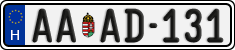 license plates of Hungary, Regular plates (2022)