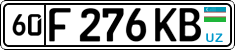 License plate of Uzbekistan, Private owners