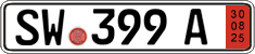 German license plate, Export transit plates
