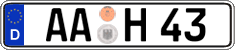 German license plate, Regular plates