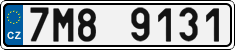 License plate of the Czech Republic, Cars (2001)