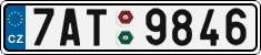 License plate of the Czech Republic, Cars (2001)