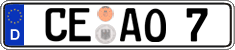 German license plate, Regular plates