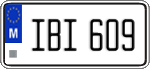 License plate of Malta, Regular plates (ABC 123)