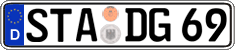 German license plate, Regular plates