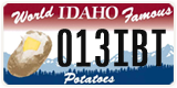 Idaho, Specialty plates