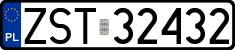 License plates of Poland, Regular car plates