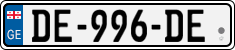 License plate of Georgia, Cars (2014)