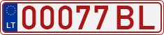 License plate of Lithuania, Transit plates