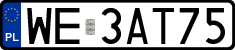 License plates of Poland, Regular car plates