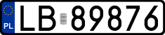 License plates of Poland, Regular car plates