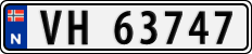 License plate of Norway, Cars