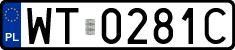 License plates of Poland, Regular car plates