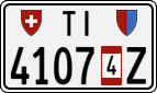 License plate of Switzerland, Vehicles w/o paid duty (with 