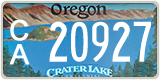 Oregon, Specialty plates (AB 12345)