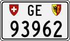 License plate of Switzerland, Cars