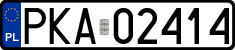 License plates of Poland, Regular car plates