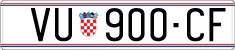 License plate of Croatia, Regular plates