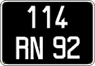 French license plate, FNI