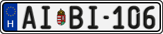 license plates of Hungary, Regular plates (2022)