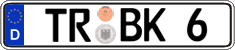 German license plate, Regular plates