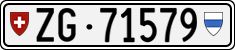 License plate of Switzerland, Cars