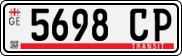 License plate of Georgia, Export transit plates