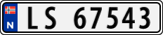 License plate of Norway, Cars