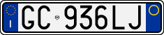 License plate of Italy, Cars (1994 year series)