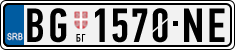 License plate of Serbia, Cars