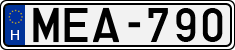 license plates of Hungary, Cars (1990)