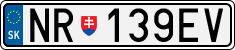 License plate of Slovakia, Cars