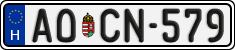 license plates of Hungary, Regular plates (2022)