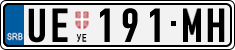 License plate of Serbia, Cars