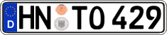 German license plate, Regular plates