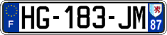 French license plate, SIV (ordinary)