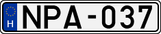 license plates of Hungary, Cars (1990)