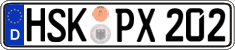 German license plate, Regular plates