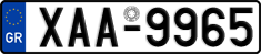 License plate of Greece, Cars