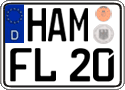 German license plate, Regular plates