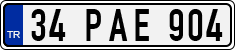 License plate of Turkey, Regular plates