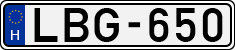 license plates of Hungary, Cars (1990)