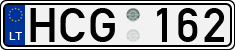 License plate of Lithuania, Cars
