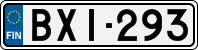 License plate of Finland, Cars