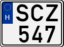license plates of Hungary, Cars (1990)