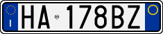 License plate of Italy, Cars (1994 year series)