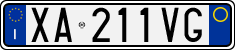 License plate of Italy, Cars (1994 year series)